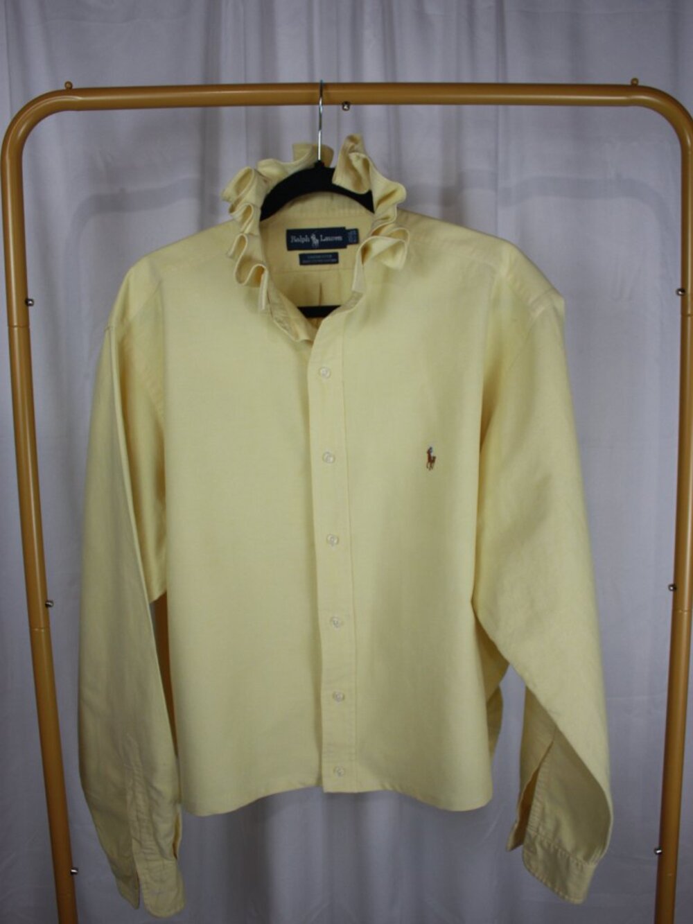 Custom Ralph Lauren Ruffle Collar Shirt – One-of-a-Kind - Picture 2 of 4